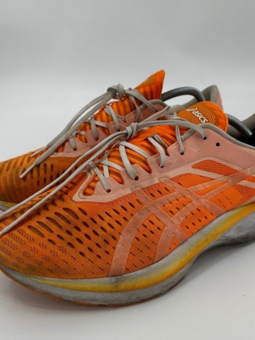 Asics Novablast Neon Orange Peach FF Blast Running Shoes Mens Dirty Fitness